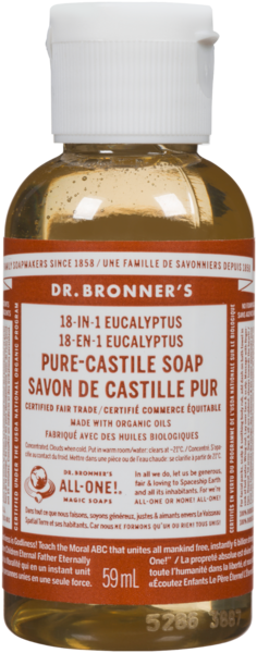 Dr. Bronner's 18-en-1 Eucalyptus Savon de Castille Pur 59 ml