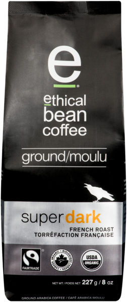 Ethical Bean Coffee Super Dark Café Arabica Torréfaction Française Moulu 227 g