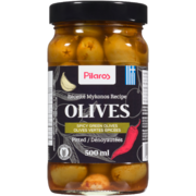 Pilaros Spicy Green Olives Pitted 500 ml