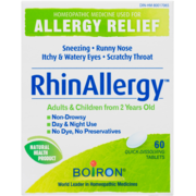 RhinAllergy Homeopathic Medicine Used for Allergy Relief Adults & Children from 2 Years Old 60 Quick-Dissolving Tablets