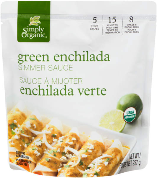 Simply Organic Sauce à Mijoter Enchilada Verte 227 g