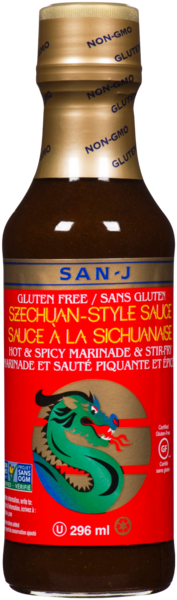 San-J Marinade et Sauté Piquante et Épicée Sauce à la Sichuanaise Sans Gluten 296 ml