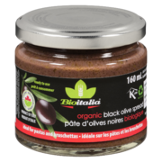 Bioitalia Organic Black Olive Spread 160 ml