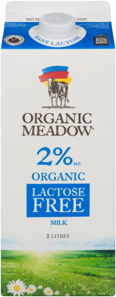 Organic Meadow Lait Sans Lactose Biologique 2 % M.G. 2 L