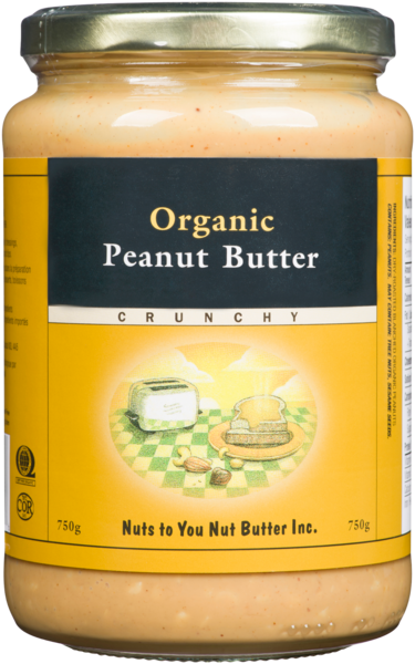 Nuts to You Nut Butter Beurre d'Arachides Biologiques Croquant 750 g