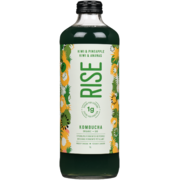 Rise Kombucha Sparkling Fermented Beverage Kiwi & Pineapple Organic 1 L