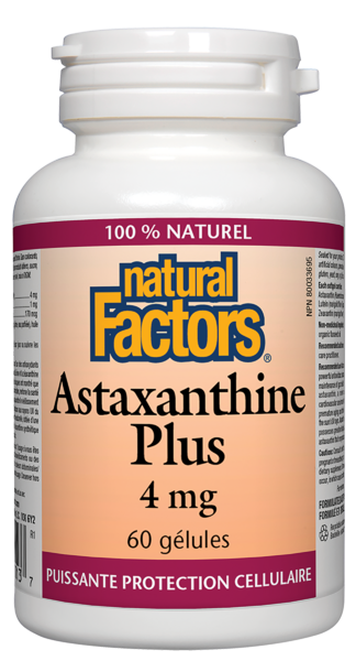 Natural Factors Astaxanthine Plus  4 mg  60 gélules