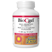 Natural Factors BioCgel Ascorbate C haute absorption 500 mg 90 gélules