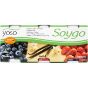 Yoso Soygo Yogurt Blueberry, Vanilla, Strawberry 6 x 125 g