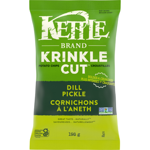 Kettle Croustilles Krinkle Cut cornichons à l'aneth