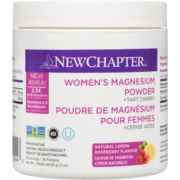 New Chapter Poudre Magnésium pour Femmes Cerise Acide Framboise Citron