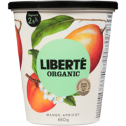 Liberté Yogourt Mango Apricot Organic 2.5% M.F. 650 g