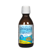 Natural Factors SeaRich Oméga-3 avec D3 1500 mg AEP / 750 mg ADH 200 mL liquide meringue au citron