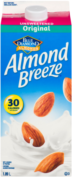 Blue Diamond Almonds Almond Breeze Unsweetened Original Fortified Almond Beverage 1.89 L