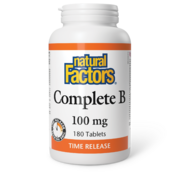 Natural Factors B complet libération lente 100 mg 180 comprimés