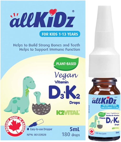 allKiDz Végétalienne des vitamines D3 et K2
en gouttes