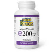 Natural Factors Mixte Vitamine E source naturelle 200 UI 90 gélules
