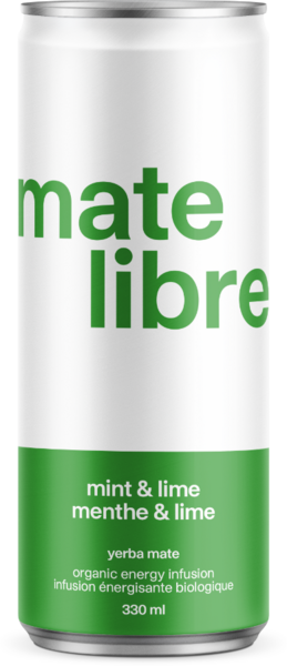 Mate Libre Infusion De Yerba Maté Menthe Lime (Cannette) Bio 330Ml