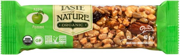 Taste of Nature Organic Barre-Collation Pomme 40 g