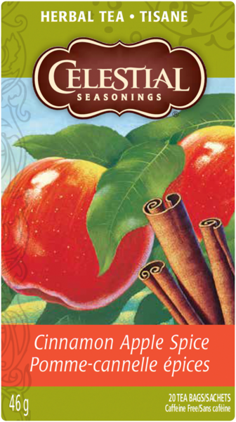 Celestial Seasonings Cinnamon Apple Spice Herbal Tea 20 Tea Bags 46 g