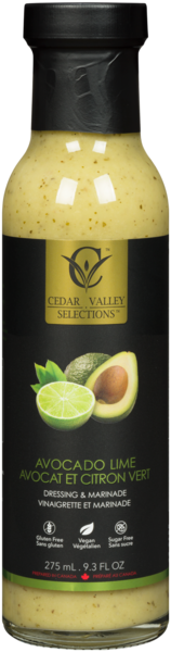 Cedar Valley Selections Vinaigrette et Marinade Avocat et Citron Vert 275 ml