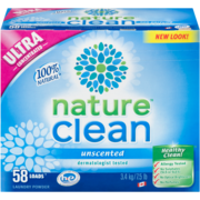 Nature Clean Laundry Powder Unscented 58 Loads 3.4 kg