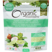 Organic Traditions Latte Yerba Mate Menthe Matcha Et Probiotique