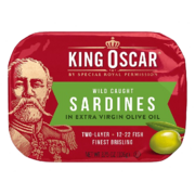 King Oscar Sardines brisling à l'huile d'olive extra vierge 