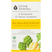 Living Alchemy Your Flora a Fermented 35 Strain Symbiotic Regenesis 60 Pullulan Capsules