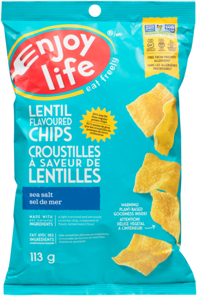 Enjoy Life Croustilles à Saveur de Lentilles Sel de Mer 113 g