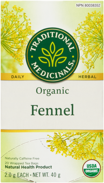 Traditional Medicinals Fennel Organic 20 Wrapped Tea Bags x 2.0 g (40 g)