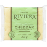 Maison Riviera Mild Cheddar Cheese 31 % M.F. 375 g