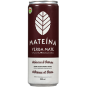 Mateina Yerba Mate Plant Based Energy Drink Hibiscus & Berries Organic 355 ml