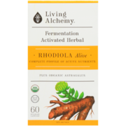 Living Alchemy Vivant Plantes Activées par Fermentation Rhodiola 60 Capsules de Pullulan