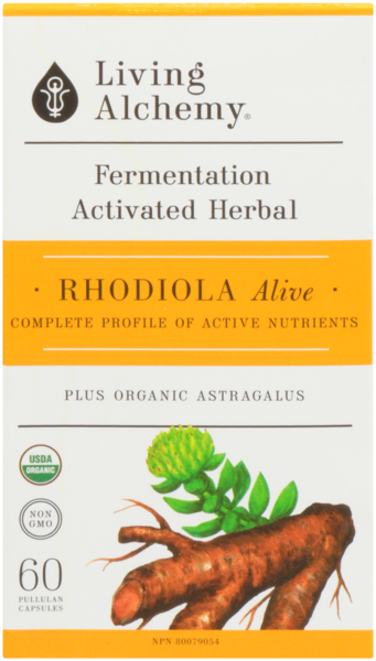 Living Alchemy Vivant Plantes Activées par Fermentation Rhodiola 60 Capsules de Pullulan