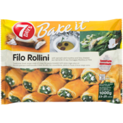 7 Days Bake It Filo Rollini with Spinach and Mizithra and Feta Cheeses 1000 g