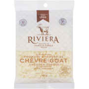 Riviera Shredded Goat Cheddar Cheese 31 % M.F. 150 g