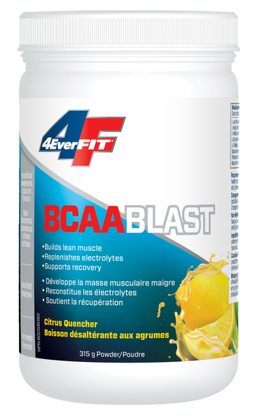 4everfit BCAA Blast - Matrice d'électrolytes avancée - Boisson désaltérante aux agrumes