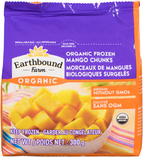 Earthbound Farm Organic Morceaux de Mangues Biologiques Surgelés 300 g
