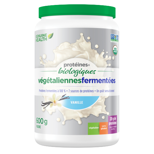 Genuine Health Fermented Organic Vegan Proteins+,  Vanille