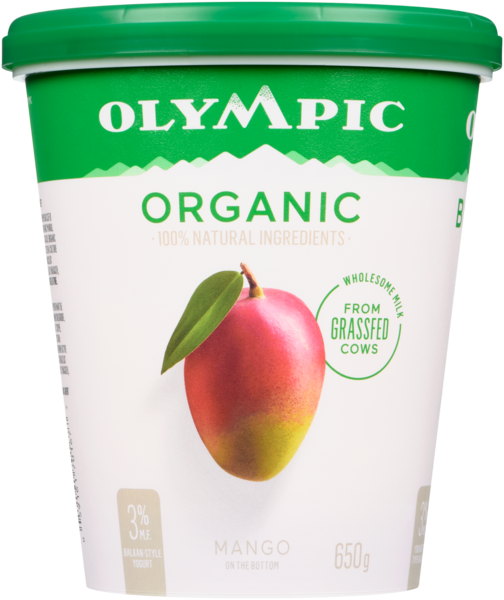 Olympic Yogourt de Type Balkan Mangue Biologique 3% M.G. 650 g
