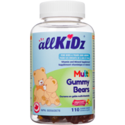 allKiDz Multi Gummy Bears Mixed Fruits for Kids 6 Years and Above 110 Gummy Bears