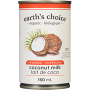 Earth's Choice Lait de Coco Supérieur Biologique 160 ml