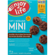 Enjoy Life Soft Mini Cookies Double Chocolate Brownie 6 Snack Packs 170 g