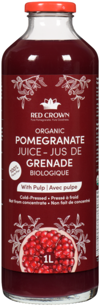 Red Crown Jus de Grenade Biologique avec Pulpe 1 L