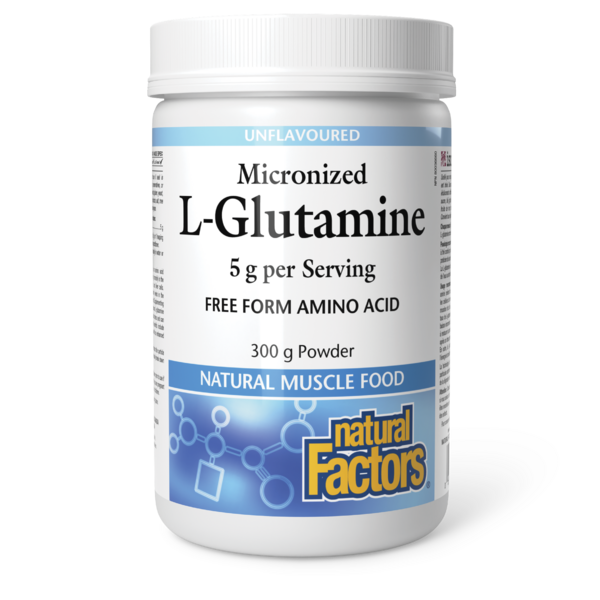 Natural Factors L-Glutamine Micronisée  5 g  300 g poudre