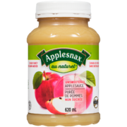 Applesnax Au Naturel Purée de Pommes Non Sucrée 620 ml