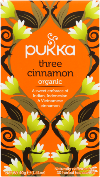 Pukka Three Cinnamon Organic 20 Herbal Tea Sachets 40 g