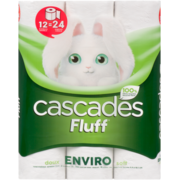 Cascades Fluff Bathroom Tissue Enviro Soft 2 Ply 12 Rolls