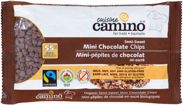 Cuisine Camino Mini-Pépites de Chocolat Mi-Sucré Biologiques 225 g